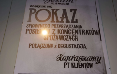 Rok 1970, sam Sezam i degustacja potraw z koncentrat&oacute;w - plakat