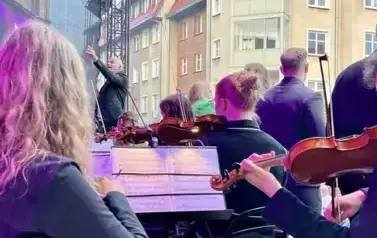 Koncert 80-ciu muzyk&oacute;w z Polski i Niemiec 1