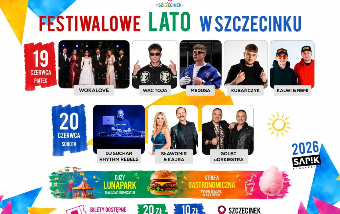 Zdjęcie do "Festiwalowe lato w Szczecinku" rusza już w weekend (19-20 czerwca). Zobacz zastaw wykonawc&oacute;w