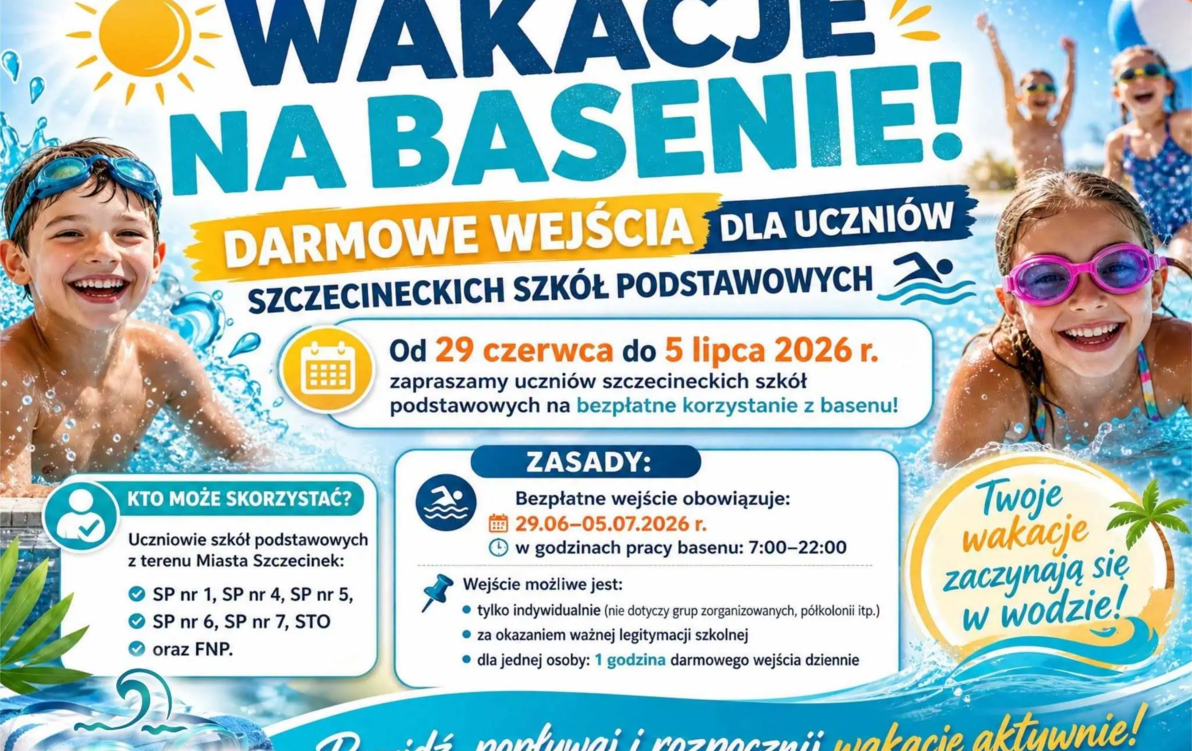 Zdjęcie do Basen dla uczni&oacute;w ze szczecineckich podstaw&oacute;wek za darmo 