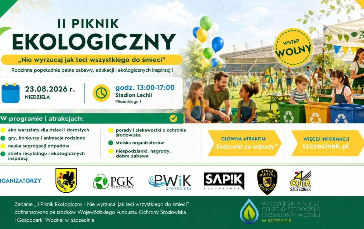 Zdjęcie do II Piknik Ekologiczny coraz bliżej. Widzimy się w niedzielę (23 sierpnia) na stadionie Lechii