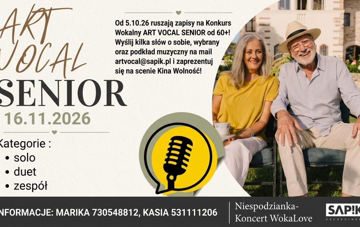 Zdjęcie do Rozpoczynają się zapisy do ART VOCAL SENIOR 2026. Muzyczne święto dla os&oacute;b 60+ w Szczecinku