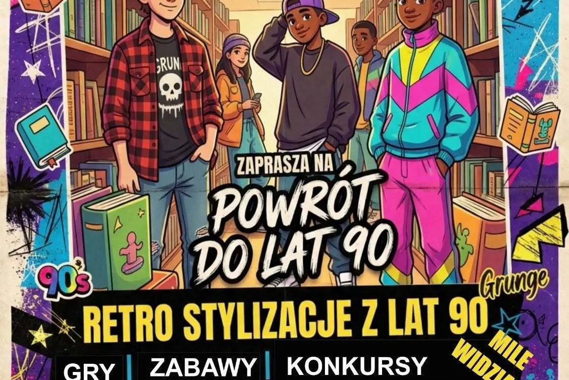 Zdjęcie do Kasety VHS, dyskietki i zabawy z podw&oacute;rka. Noc Bibliotek w klimacie lat 90.