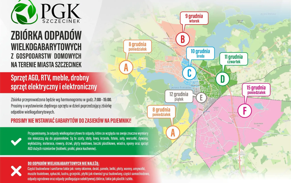 Zdjęcie do Przedświąteczna zbi&oacute;rka odpad&oacute;w wielkogabarytowych. Terminy, mapa