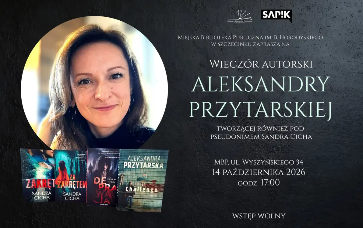 Zdjęcie do Wiecz&oacute;r autorski z Aleksandrą Przytarską (Sandrą Cichą)