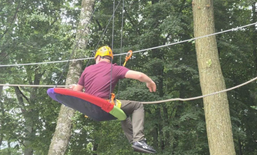 Zdjęcie do Tyrolka nad wodą. Szczecinecki park linowy wkr&oacute;ce zyska nową atrakcję 