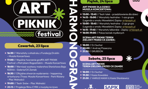 Zdjęcie do Drugi dzień Art Piknik Festivalu. W piątek atrakcje dla dzieci i koncerty Andrzeja Piasecznego oraz GrubSona
