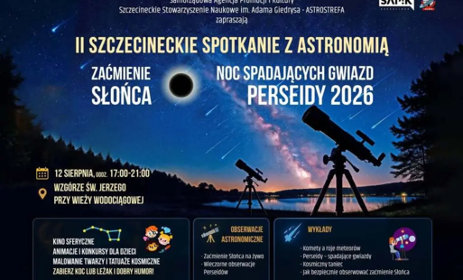 Zdjęcie do Zaćmienie Słońca i Perseidy. Zaproszenie na II Szczecineckie Spotkanie z Astronomią