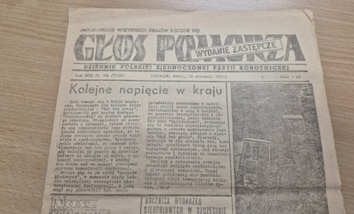Zdjęcie do Gazeta sprzed 44 lat. "Głos Pomorza" wydrukowany przez przeciwlotnik&oacute;w