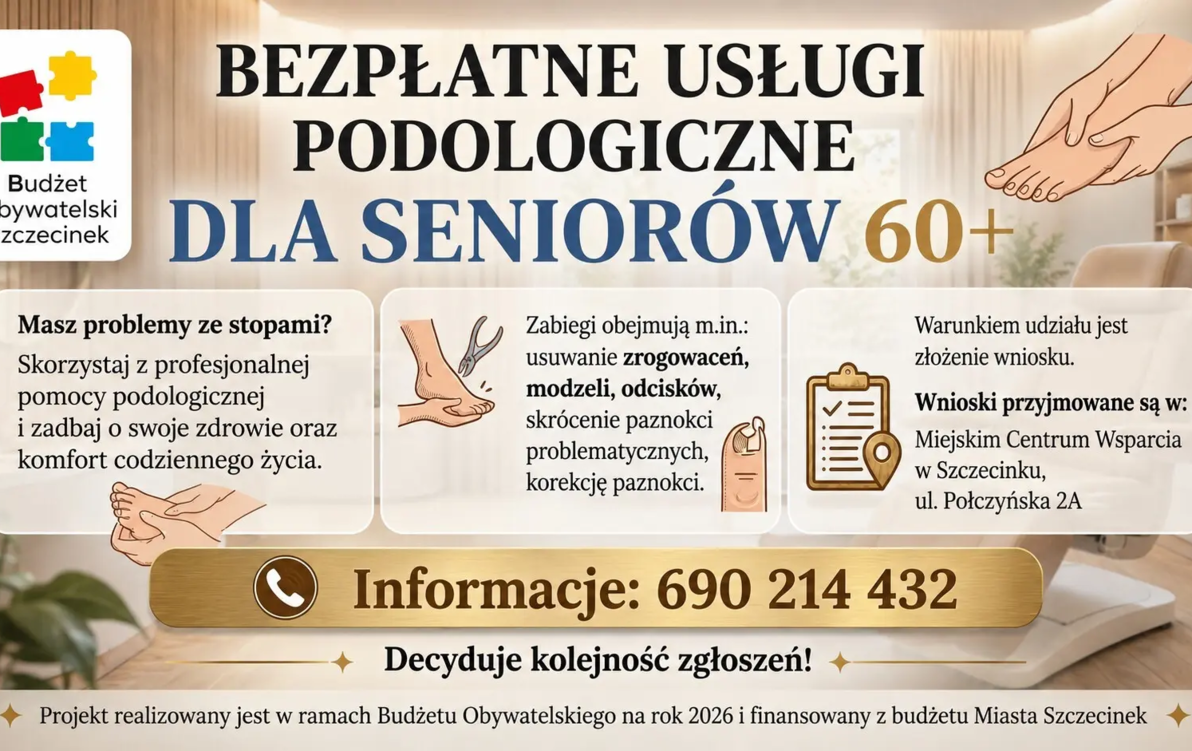 Zdjęcie do Bezpłatne usługi podologiczne dla mieszkańc&oacute;w Szczecinka...