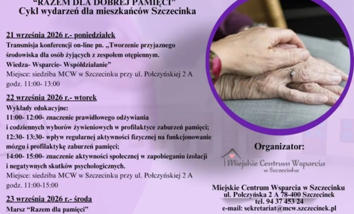 Zdjęcie do Światowy Miesiąc Choroby Alzhemiera. Miejskiej Centrum Wsparcia zaprasza na cykl wydarzeń 