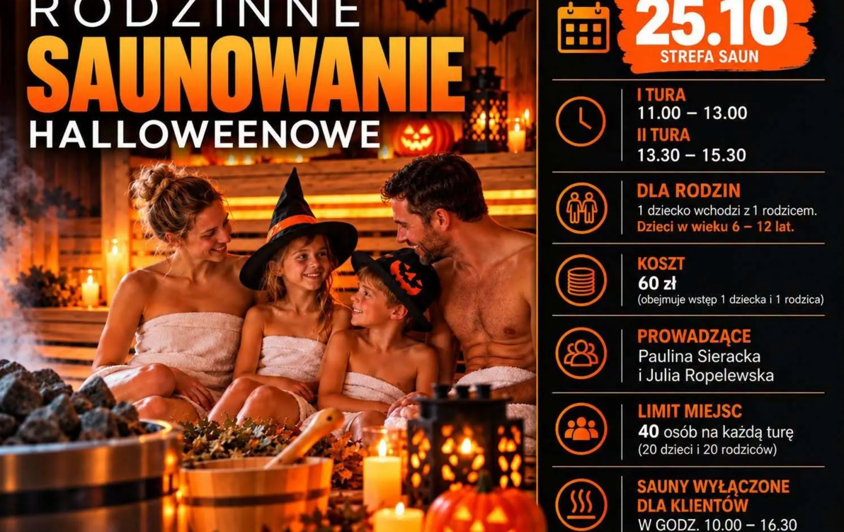Zdjęcie do Rodzinne saunowanie w halloweenowym klimacie