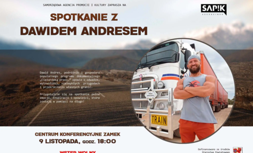 Zdjęcie do SAPiK zaprasza na spotkanie z podr&oacute;żnikiem Dawidem Andresem 