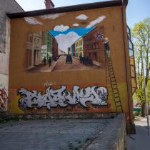 Jeden z miejskich murali