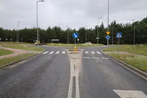 Rondo Leśne na DW 172 w Szczecinku - stąd wyjdzie łącznik do S11