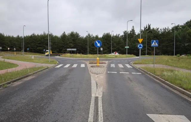 Rondo Leśne na DW 172 w Szczecinku - stąd wyjdzie łącznik do S11