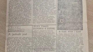 Głos Pomorza z lata 1981 wydrukowany w czasie strajku drukarzy 