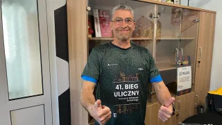 Francuscy biegacze na biegu Osińskiego