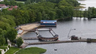 Widok na plażę miejską 