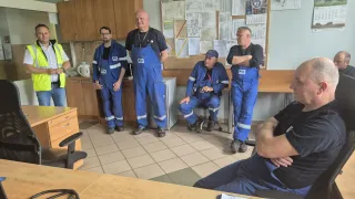 Odprawa z pracownikami PWiK przed ćwiczeniami 
