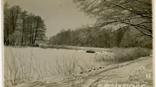 Fot. Muzeum Regionalne Łabędzia Wyspa przed wojną w zimowej scenerii